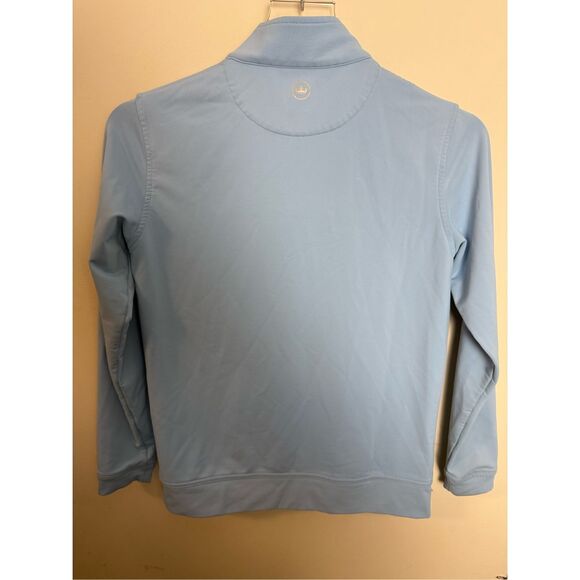 Peter Millar Perth Youth Performance Quarter-Zip Cottage Blue Medium 9-10 Golf A - Picture 3 of 5
